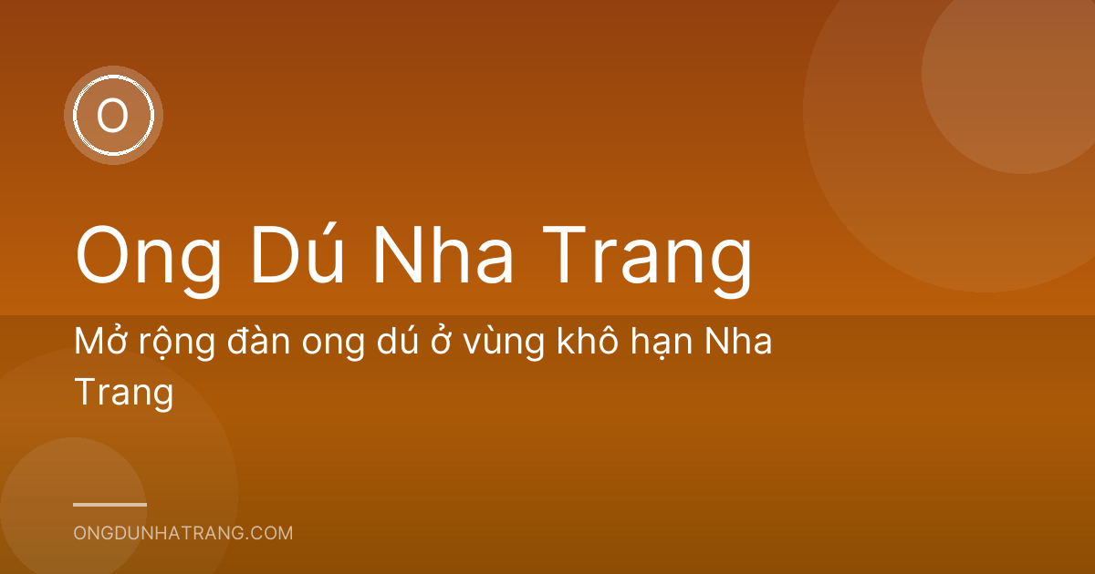 Mở rộng đàn ong dú ở vùng khô hạn Nha Trang