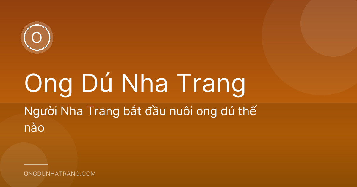 Người Nha Trang bắt đầu nuôi ong dú thế nào